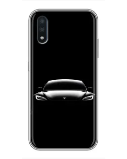 Чохол для Samsung Galaxy M10 (M105) з картинкою «Фари Tesla Night»
