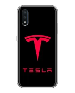 Чохол для Samsung Galaxy M10 (M105) з картинкою «Tesla Red Logo»
