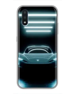 Чохол для Samsung Galaxy M10 (M105) з картинкою «Tesla в неоні»