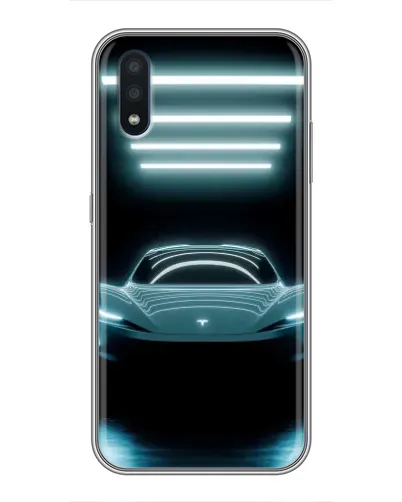Чохол для Samsung Galaxy M10 (M105) з картинкою «Tesla в неоні»