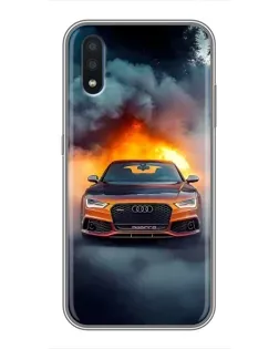 Чохол для Samsung Galaxy M10 (M105) з картинкою «Audi у вогняному диму»