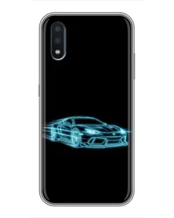 Чохол для Samsung Galaxy M10 (M105) з картинкою «Неоновий контур Lamborghini»
