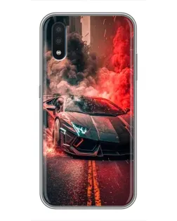 Чохол для Samsung Galaxy M10 (M105) з картинкою «Lamborghini червоний дим»