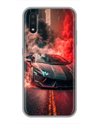 Чохол для Samsung Galaxy M10 (M105) з картинкою «Lamborghini червоний дим» Чохол для Samsung Galaxy M10 (M105) з картинкою «Lamborghini червоний дим»