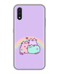 Чохол для Samsung Galaxy M10 (M105) з картинкою «Веселкові Пушини»