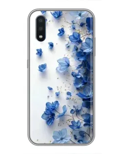 Чохол для Samsung Galaxy M10 (M105) з картинкою «Блакитний квітковий каскад»