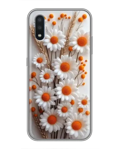 Чохол для Samsung Galaxy M10 (M105) з картинкою «Білі сухоцвіти»
