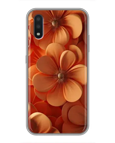 Чохол для Samsung Galaxy M10 (M105) з картинкою «Помаранчева макро квітка»