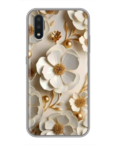 Чохол для Samsung Galaxy M10 (M105) з картинкою «Білі паперові квіти»