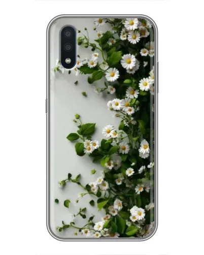 Чохол для Samsung Galaxy M10 (M105) з картинкою «Гілка дрібних білих квітів»