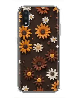 Чохол для Samsung Galaxy M10 (M105) з картинкою «Візерунок з маленьких соняшників»