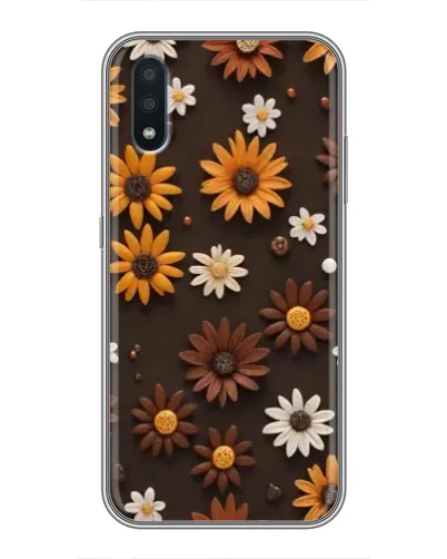 Чохол для Samsung Galaxy M10 (M105) з картинкою «Візерунок з маленьких соняшників»
