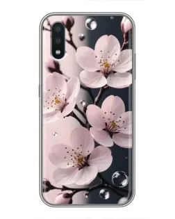 Чохол для Samsung Galaxy M10 (M105) з картинкою «Ніжня сакура та краплі»