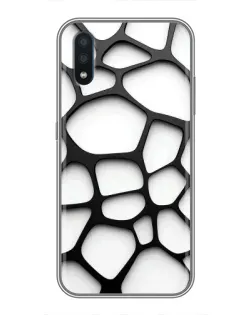 Чохол для Samsung Galaxy M10 (M105) з картинкою «Біла об'ємна сітка»
