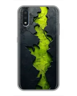 Чохол для Samsung Galaxy M10 (M105) з картинкою «Салатовий розлом скелі»