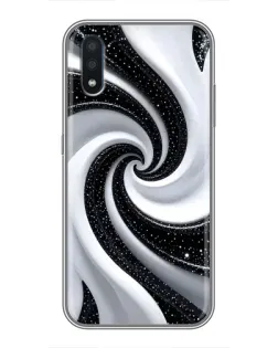Чохол для Samsung Galaxy M10 (M105) з картинкою «Чорно-біла спіраль»