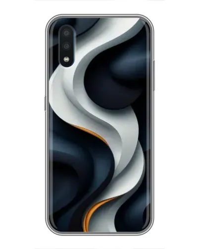 Чохол для Samsung Galaxy M10 (M105) з картинкою «Об'ємні чорно-білі стрічки» Чохол для Samsung Galaxy M10 (M105) з картинкою «Об'ємні чорно-білі стрічки»