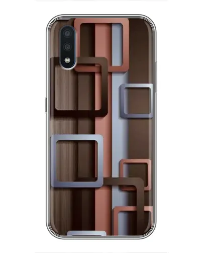 Чохол для Samsung Galaxy M10 (M105) з картинкою «Коричневі об'ємні квадрати» Чохол для Samsung Galaxy M10 (M105) з картинкою «Коричневі об'ємні квадрати»