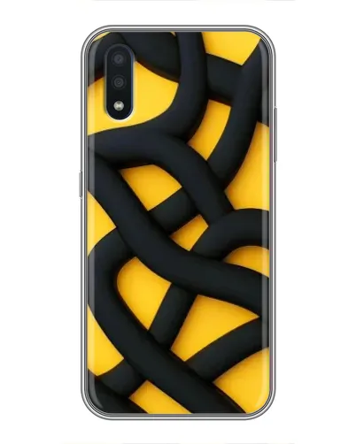 Чохол для Samsung Galaxy M10 (M105) з картинкою «Чорне жовте переплетення» Чохол для Samsung Galaxy M10 (M105) з картинкою «Чорне жовте переплетення»