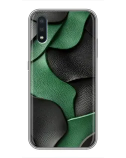 Чохол для Samsung Galaxy M10 (M105) з картинкою «Зелені шкіряні хвилі»
