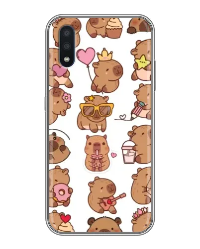 Чохол для Samsung Galaxy M10 (M105) з картинкою «Стікерпак з капібарами» Чохол для Samsung Galaxy M10 (M105) з картинкою «Стікерпак з капібарами»