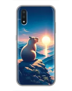 Чохол для Samsung Galaxy M10 (M105) з картинкою «Захід сонця з капібарою»