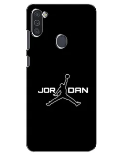 Чехол для Samsung Galaxy M11 с картинкой «Nike Pink Swirl»