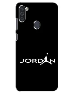 Чохол для Samsung Galaxy M11 з картинкою «Jordan White Logo»