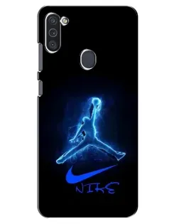 Чохол для Samsung Galaxy M11 з картинкою «Jordan Neon Blue»