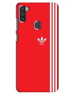 Чохол для Samsung Galaxy M11 з картинкою «Червоний мінімалізм Adidas»