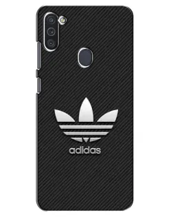 Чохол для Samsung Galaxy M11 з картинкою «Adidas Карбонова текстура»