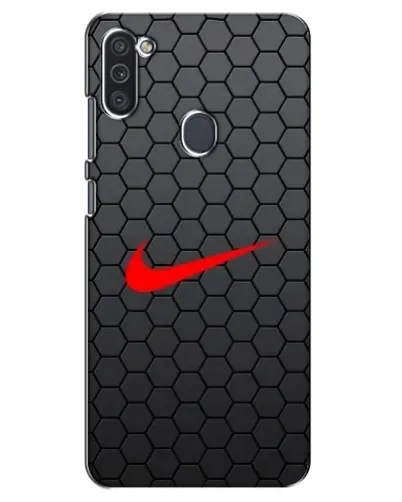 Чохол для Samsung Galaxy M11 з картинкою «Nike — карбонова сітка»