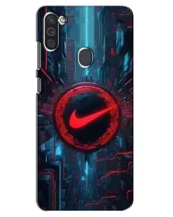 Чохол для Samsung Galaxy M11 з картинкою «Техногенний стиль Nike»