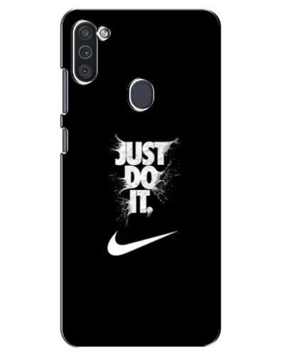 Чохол для Samsung Galaxy M11 з картинкою «Текстовий принт Nike»