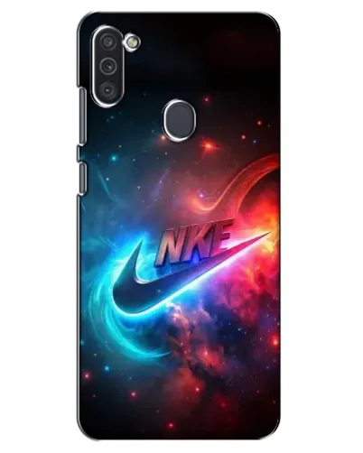 Чохол для Samsung Galaxy M11 з картинкою «Вогняний логотип Nike»