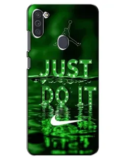 Чохол для Samsung Galaxy M11 з картинкою «Зелений неоновий Nike»