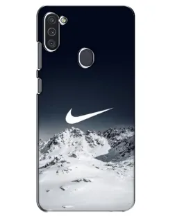Чохол для Samsung Galaxy M11 з картинкою «Nike — зимові гори»