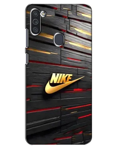 Чохол для Samsung Galaxy M11 з картинкою «Золотий Nike на металі»