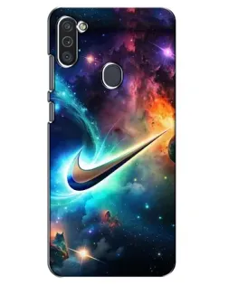 Чохол для Samsung Galaxy M11 з картинкою «Космічний Nike Swoosh»