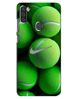 Чохол для Samsung Galaxy M11 з картинкою «Тенісні м'ячі Найк»