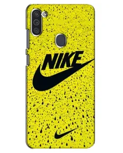 Чохол для Samsung Galaxy M11 з картинкою «Жовтий текстурний Nike»