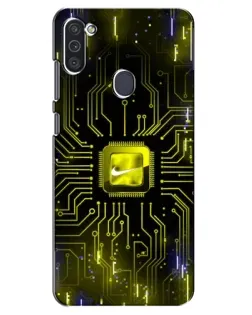 Чохол для Samsung Galaxy M11 з картинкою «Nike — золота іскра»