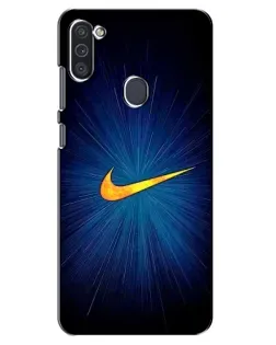 Чехол для Samsung Galaxy M11 с картинкой «Синий пульс Nike» Чехол для Samsung Galaxy M11 с картинкой «Синий пульс Nike»