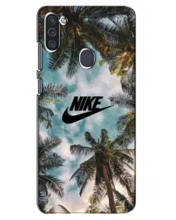 Чехол для Samsung Galaxy M11 с картинкой «Тропический принт Nike» Чехол для Samsung Galaxy M11 с картинкой «Тропический принт Nike»