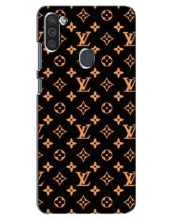 Чехол для Samsung Galaxy M11 с картинкой «Золотая монограмма LV»
