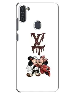 Чехол для Samsung Galaxy M11 с картинкой «LV и Микки Маус»