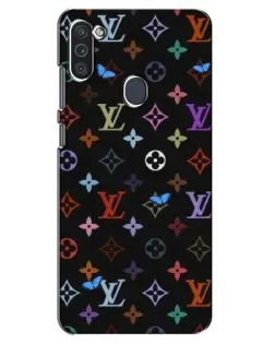 Чехол для Samsung Galaxy M11 с картинкой «Цветная монограмма LV»