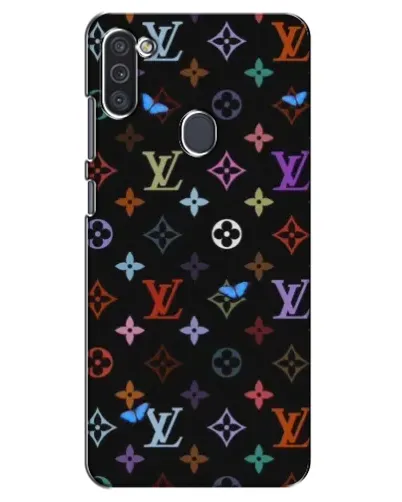 Чехол для Samsung Galaxy M11 с картинкой «Цветная монограмма LV»