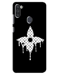 Чехол для Samsung Galaxy M11 с картинкой «Цветочная монограмма»