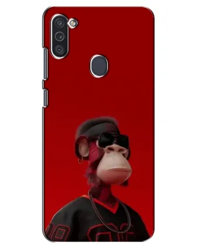 Чохол для Samsung Galaxy M11 з картинкою «Bored Ape в червоному»